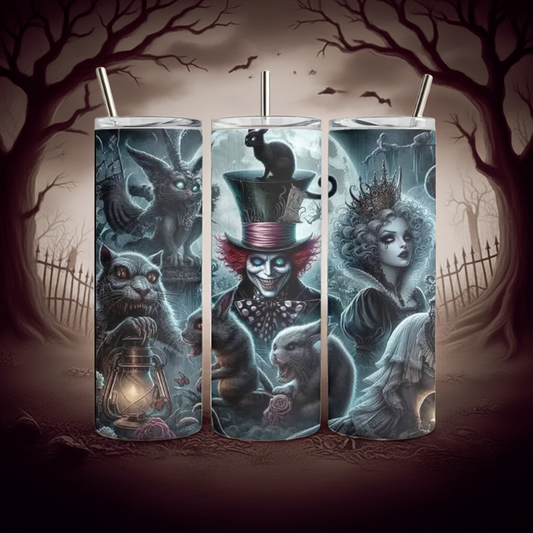 Alice in wonderland 20 oz steel tumbler