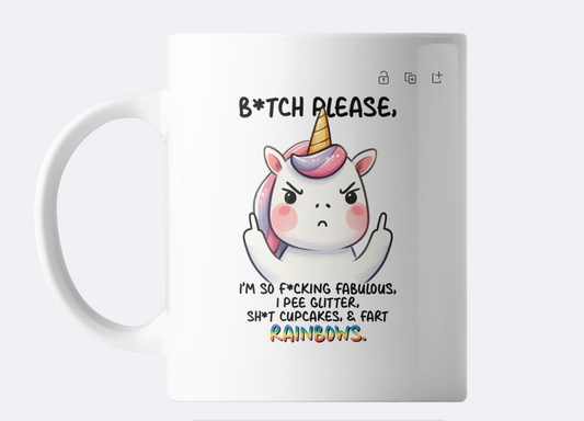 Funny unicorn mug