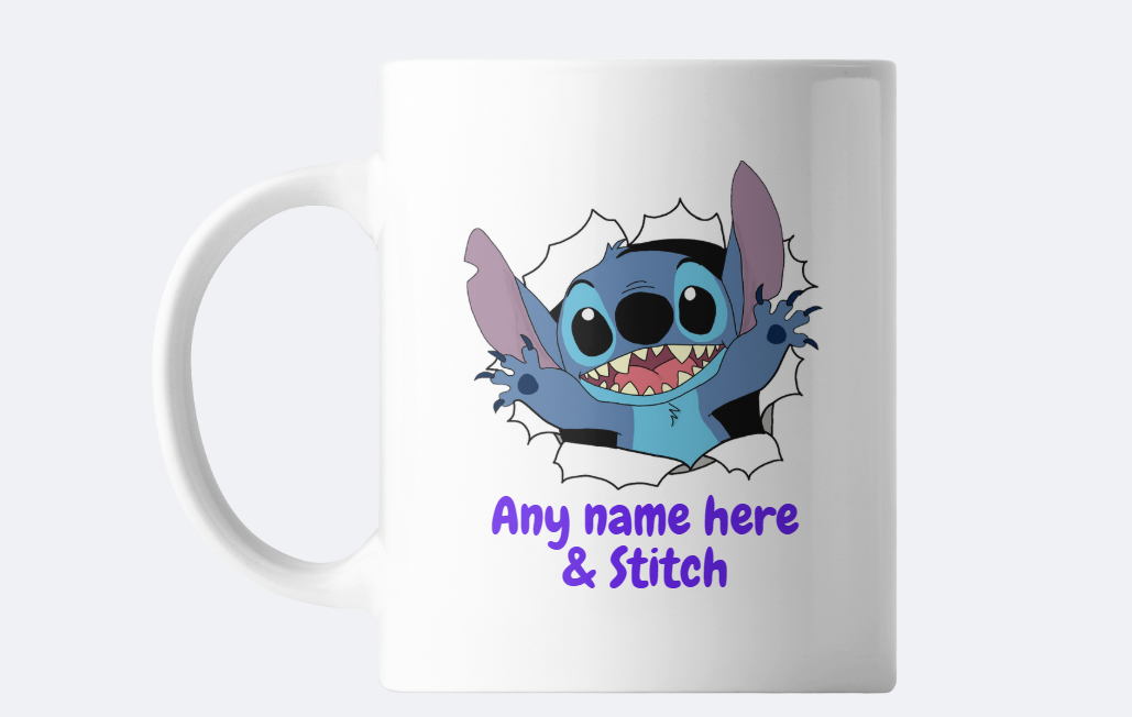 Personalised Stitch coffee mug