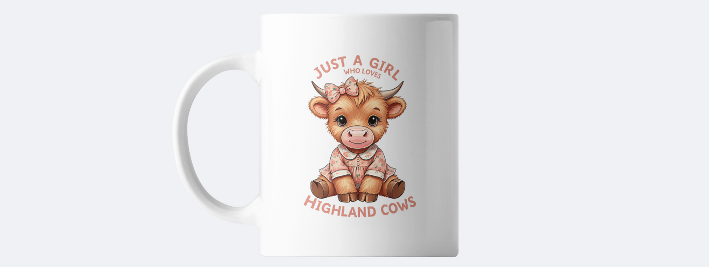 Just a girl who loves highland cows coffee mug