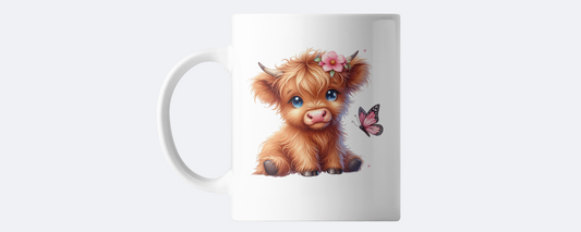 Cute highland cow coffee mug