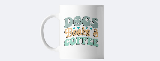 Dogs books and coffee