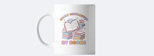 Easily distracted by books coffee mug