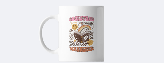 Bookstore wanderer coffee mug