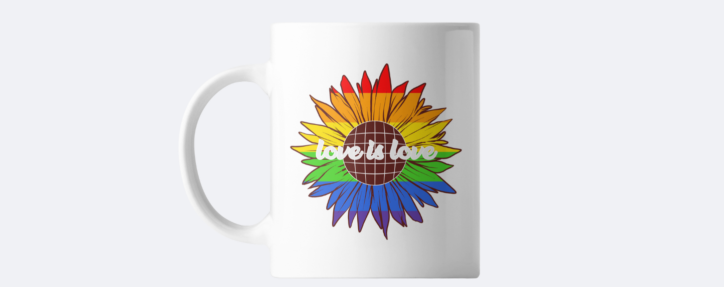 Love is love pride coffee mug