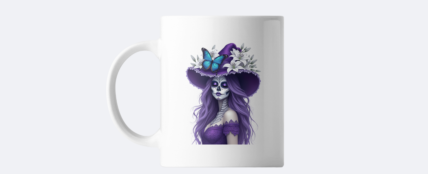 Purple goth witch coffee mug