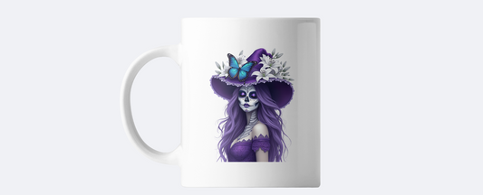 Purple goth witch coffee mug
