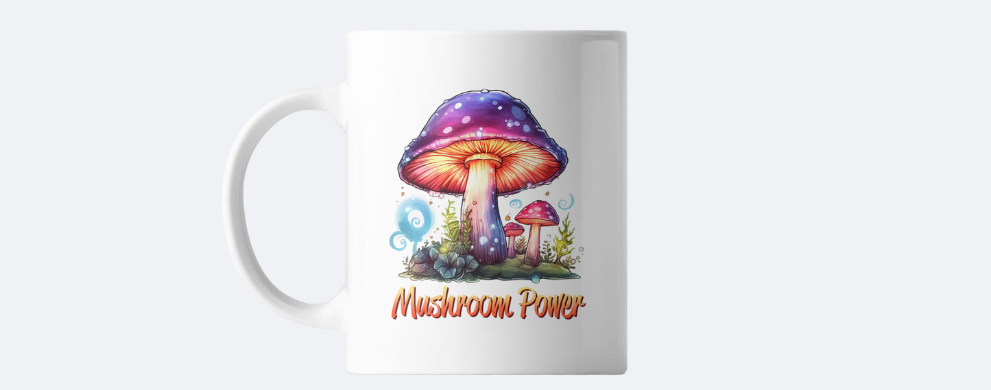 Mushroom power coffee mug