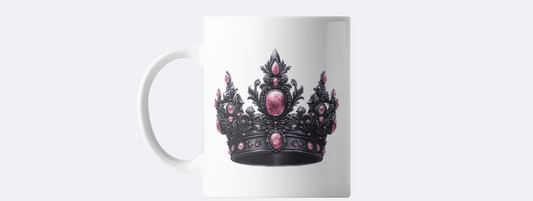Goth princess crown coffee mug