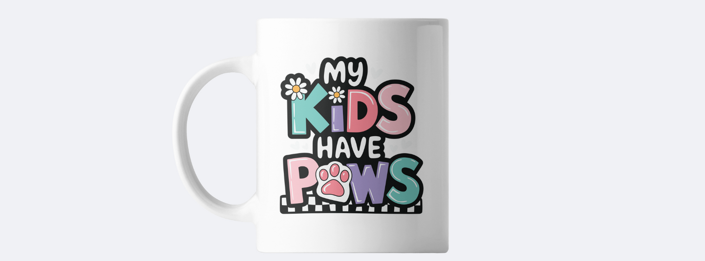 My kids have paws coffee mug