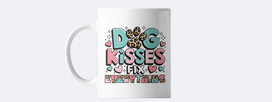 Dog kisses fix everything coffee mug