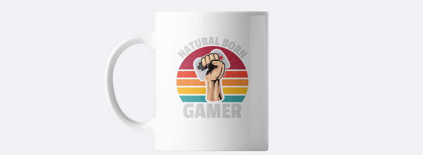 Natural born gamer coffee mug