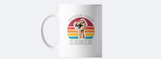 Natural born gamer coffee mug