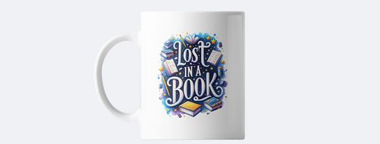 Lost in a book coffee mug