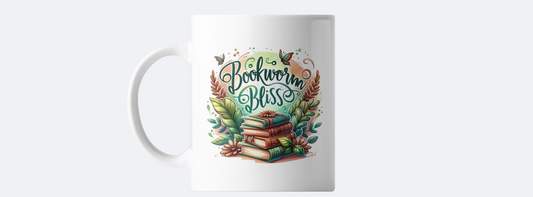 Bookworm bliss coffee mug