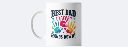 Best dad hands down coffee mug