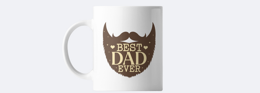 Best dad ever beard design coffee mug