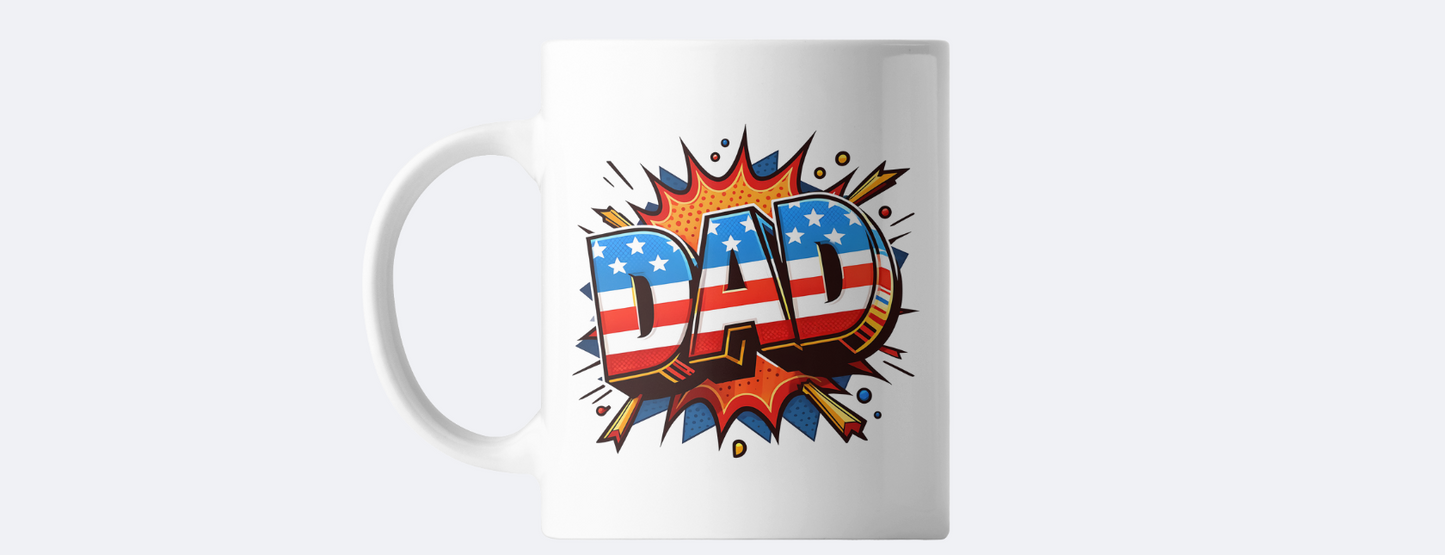 American flag dad coffee mug