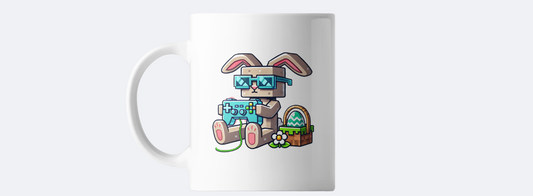 Minecraft bunny coffee mug