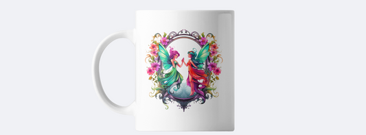 Fairies under an arch coffee mug