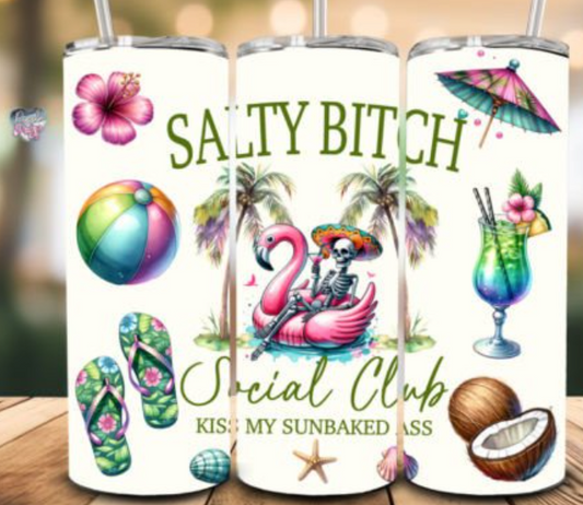 Salty bitch 20 oz steel tumbler