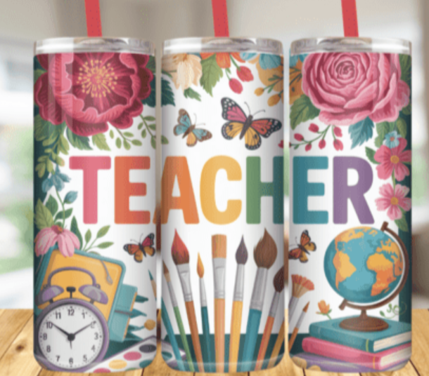 Teacher 20 oz steel tumbler