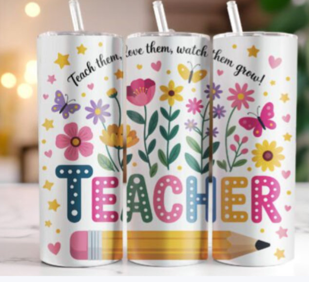 Teacher 20 oz steel tumbler