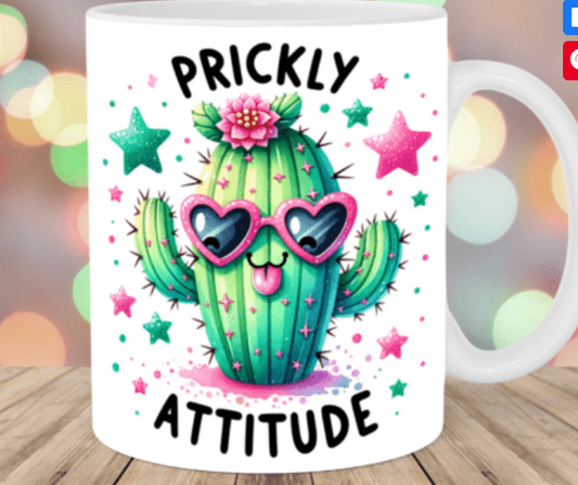 Prickly attitude cactus coffee mug