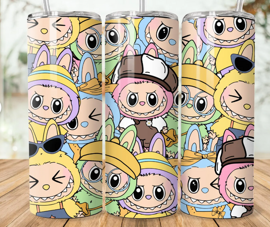 Mixed Labubu 20 oz steel tumbler