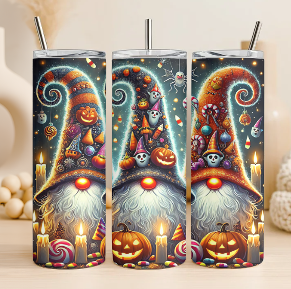 Gnome Halloween 20 oz tumbler