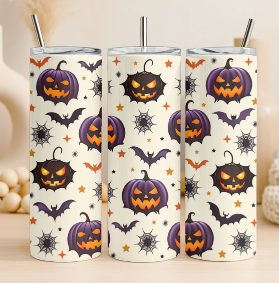 Spooky pumpkin 20 oz steel tumbler