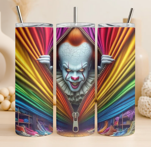Pennywise zipper effect 20 oz steel tumbler