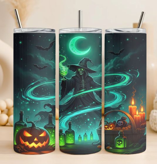 Mystical witch 20 oz steel tumbler