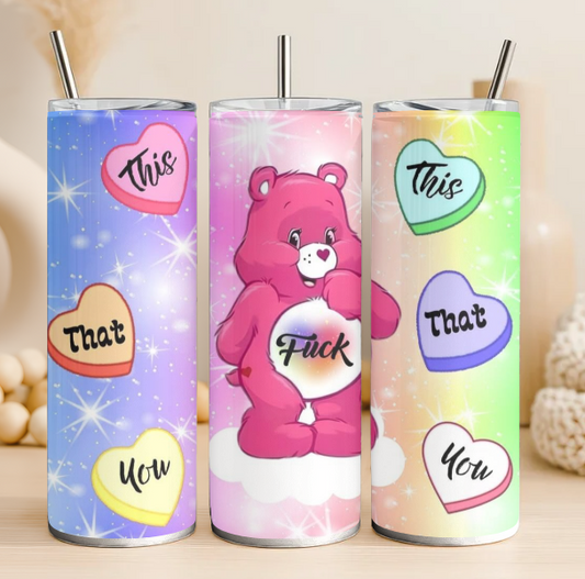 Swear bear 20 oz steel tumbler