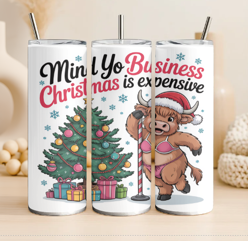 Sarcastic highland cow 20oz steel tumbler