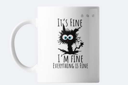 Funny cat coffee mug